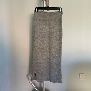 Wilfred grey wool midi length skirt